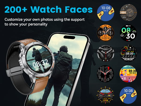 smart watch round step counter watch men smart watch water proof gps running watch