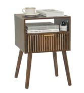 MaxSmeo Small Nightstand with Drawer, Mid Century Modern Bedside Table for Bedroom and Small Spac...