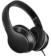 LORELEI X6 Over-Ear Headphones with Microphone, Lightweight Foldable &amp; Portable Stereo Bass Headp...