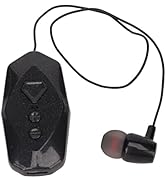 Jectse Retractable Headphones, Collar Clip Earpiece HiFi Stereo Business Headphones with Power Di...