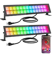 Onforu 48W Stage Wash Lights, Smart APP Control RGB Light Bar, Christmas Stage Lighting with Musi...
