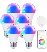 Consciot Smart Light Bulbs with Remote Control, LED Light Bulb That Works with Alexa &amp; Google Hom...