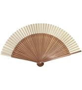 ffscafscn Hand Fan for Vintage Japanese Bamboo Silk Elegant for Dance Music Festival Wedding Chur...