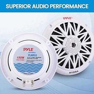Pyle 5.25 Inch Dual Marine Speakers - 2 Way