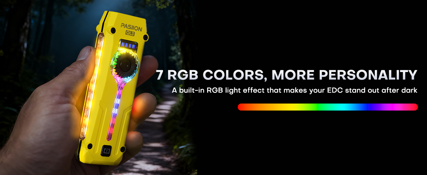 7 RGB COLORS. MORE PERSONALITY