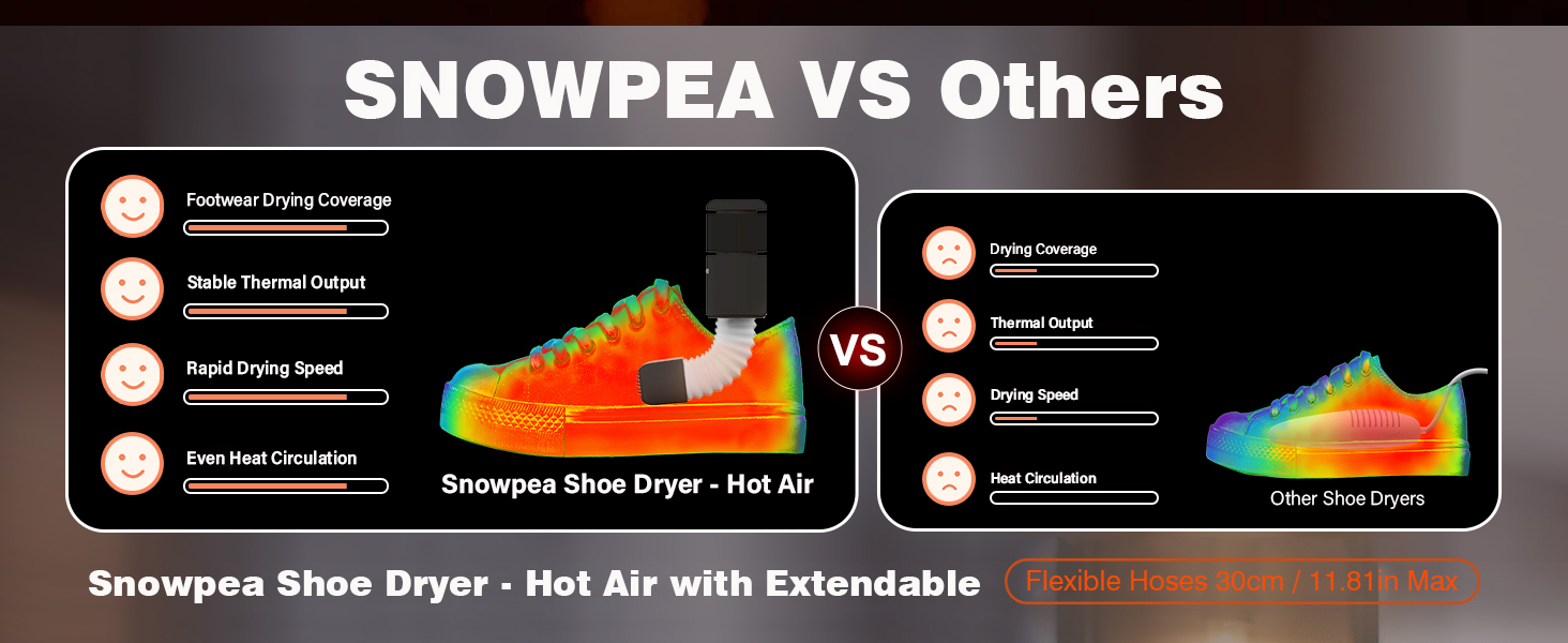 Snowpea shoe dryer vs others - pc