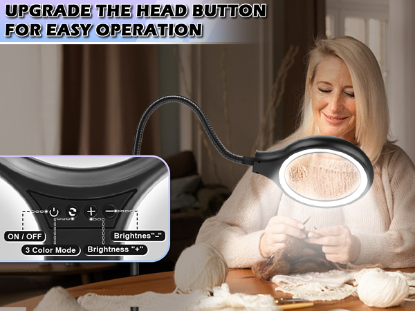 10X 30X Large Floor Magnifying Glass with Light and Stand