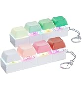 mintcaps Keyboard Fidget Toy - 2PCS Keyboard Clicker with LED Light Fidget Keyboard Keychain Fidg...