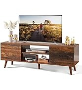 WLIVE TV Stand for 55 60 inch TV, Mid Century Modern TV Console, Entertainment Center with Storag...
