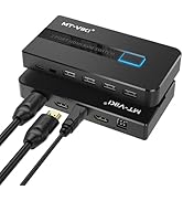 MT-VIKI KVM Switch HDMI 2 Port Boxes, 4K@30Hz USB HDMI KVM Console for 2 PCs Share 1 HD Monitor a...
