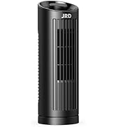JRD 13'' Tower Fan with 80° Oscillating, 23ft/s Bladeless Desk Fan with 3 Speeds, Quiet Operation...