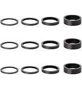 Azarxis Carbon Fiber Bicycle Headset Spacer 12 Pcs Bike Handlebar Stem Spacers Set Fit 1-1/8 Inch...