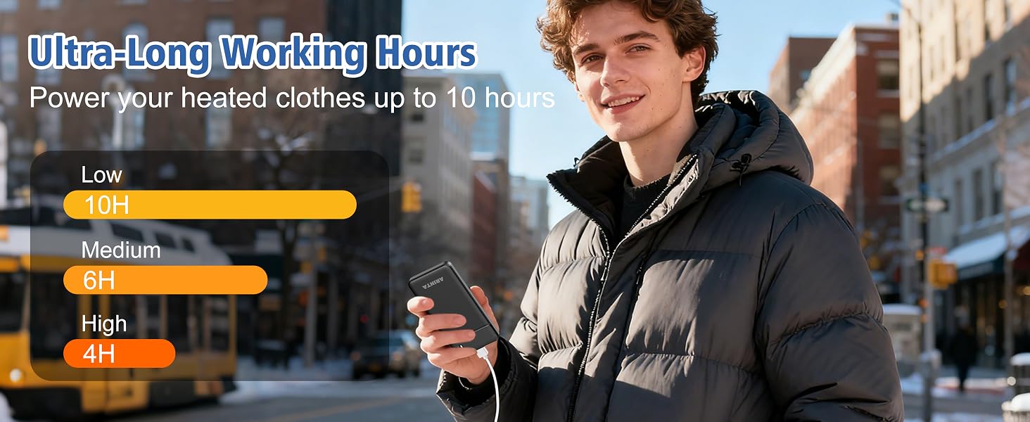 power bank portable charger battery pack heated vest heated jacket