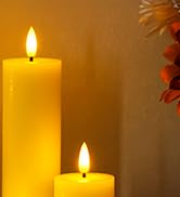 Rechargeable flameless pillar candles