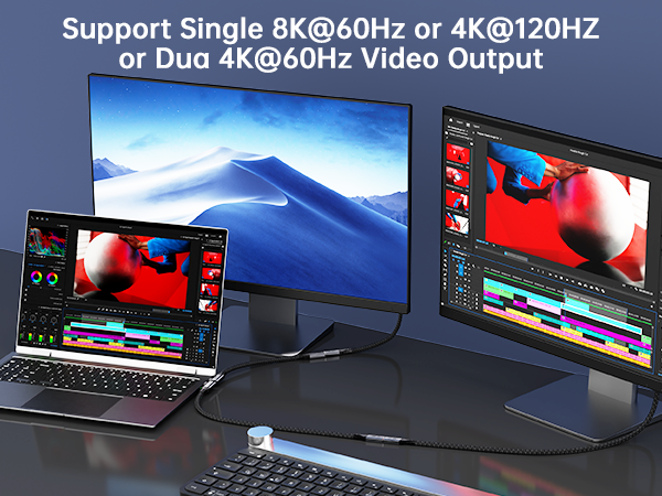 8K@60Hz or 4K@120Hz Video