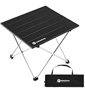 MellowCamp Camping Side Table, Ultralight Aluminum Folding Table, Small Compact Portable Ideal fo...