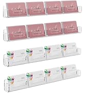 PecMuikee Business Card Holder Wall Mount,4 Pack Gift Card Holder for Wall ,Horizontal Multiple B...
