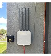 WAVLINK AX1800 WiFi 6 Wireless Outdoor Repeater, Long Range Outdoor WiFi with Dual Band PoE IP67 ...