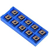 ASHATA CNC Carbide Inserts,10pcs CNC Carbide Tips CNC Blade Inserts Blade Cutter Lathe Turning To...