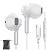USB C Headphones for iPhone 17 16 15 Pro Max Plus Wired Earbuds USB C Ear Buds Type C Earphones w...
