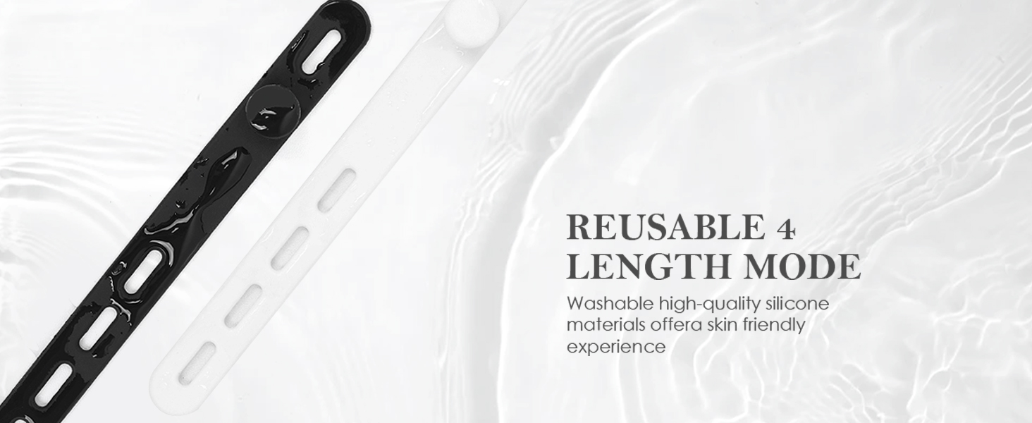 Durable, reusable silicone: Waterproof, flexible, and wear-resistant.