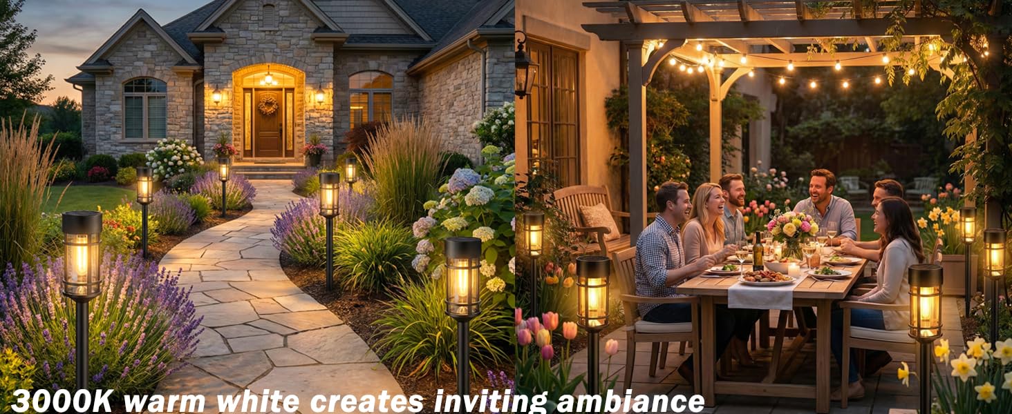 solar pathway lights outdoor garden decor