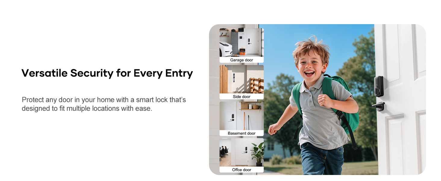 smart door lock with handle