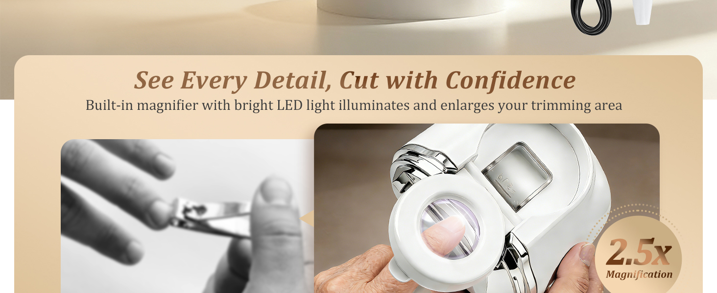 LED light 2.5x magnifier