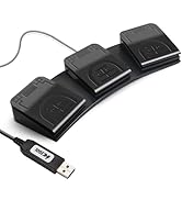 iKKEGOL Upgraded USB Triple Foot Pedal Mechanical Switch Control 3 Three Key Footswitch Program C...