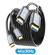 Ureegle USB-C to HDMI Cable 6Ft [4K@30Hz] High-Speed USB Type C to HDMI Braided Cord for iPhone 1...