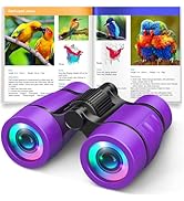 Girls Toys Age 3-7: LET'S GO! Compact Bird Watching Binoculars for Kids Ages 3 4 5 6 7 Year Old G...