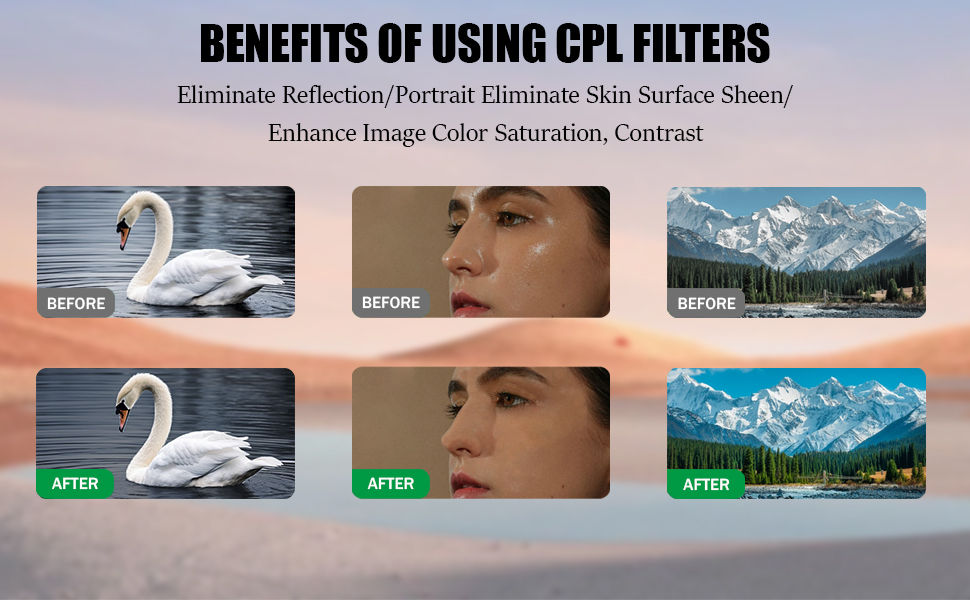 52mm Clip-on CPL Phone Camera Lens Filter Kit