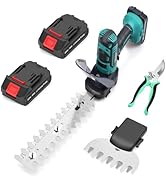 Cordless Grass Shear &amp; Shrubbery Trimmer, 2 in 1 Handheld Grass Trimmer Mini Hedge Trimmer with R...