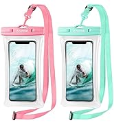 CACOE [2023 Upgraded] Floating Universal Waterproof Phone case 2 Pack-Up to 7.2",Waterproof Phone...
