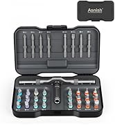 34 in 1 Magnetic Screwdriver Set, Ratcheting Multi Bit Repair Tool Kit with Interchangeable Bits,...
