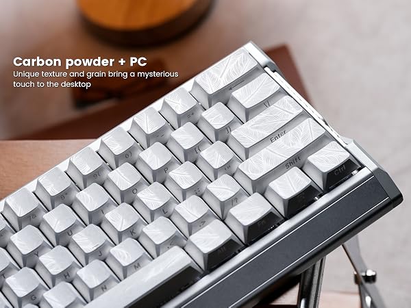 Carbon Powder PBT keycaps