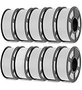 TECBEARS PLA 3D Printer Filament Bundle, 10 KG PLA Filament 1.75mm, Neatly Wound 3D Printing Fila...