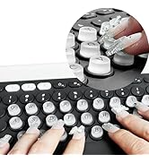 DIY Raised Keyboard Sticker with Letter Decals for Long Nails, 80 Pcs Adhesive Keycap Riser for N...