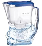 VEVOR Water Filter Pitcher, 9 Cup 5-Stage Water Filter Dispenser, Fast Filtration System with Fil...