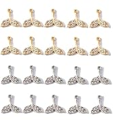 stino Mixed Color Paired Rhinestone Charms for Jewelry Making, Silver &amp; Gold Metal Charms for Ear...