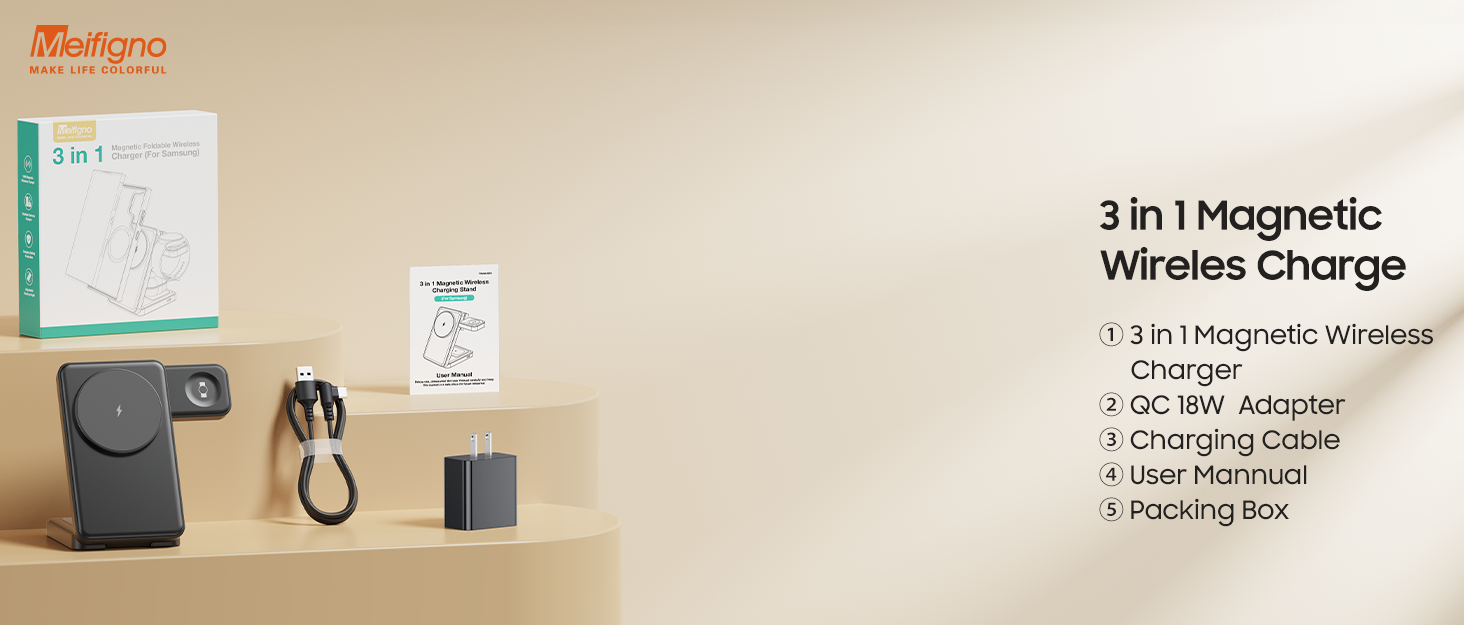 Magnetic charger stand for samsung