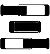 PRESSINART 3Pcs Black Laptop Camera Cover 0.08 Inch Webcam Privacy Covers for Mini PC Phone Lapto...