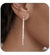NECOCY Gold/Silver Dangle Earrings for Women Dainty Long Hanging Chain Earrings Trendy Hypoallerg...