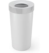 Umbra Vento Kitchen Trash Can, Open Top 16.5 Gallon Garbage Can, Grey | Durable construction, com...