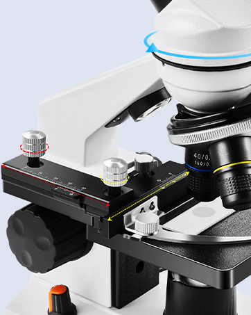 Monocular Microscope with LED Light