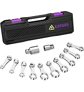 ANPUDS Torque Adapter Set, 12 pcs SAE 12 Point Torque Adapter Extension Set, 3/8" Torque Wrench A...
