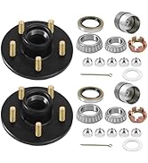 shliyitx 2 Sets of 3,500 lb Trailer hub Kits with Bearing Protectors, 5 on 4.5 inch, fits 1-1/16"...