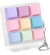 FunisFun Keyboard Fidget Toy Handheld Clicky Fidget Keyboard with Keychain Detachable Mechanical ...
