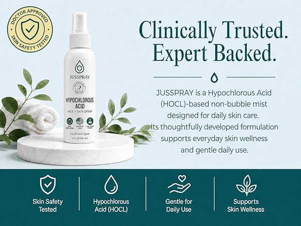 Clinically Trusted Expert Backed Jusspray HOCL