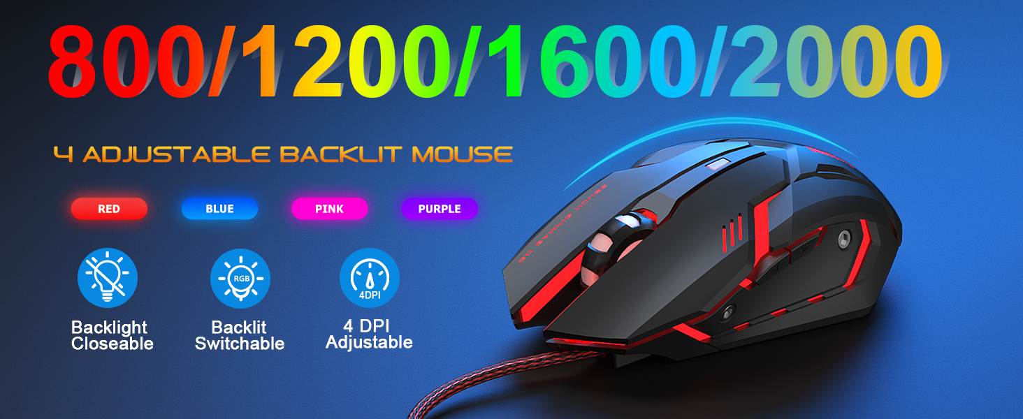backlit gaming mouse